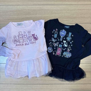 アナスイミニ(ANNA SUI mini)の専用★アナスイミニ フリルTシャツ2枚セット(Tシャツ/カットソー)