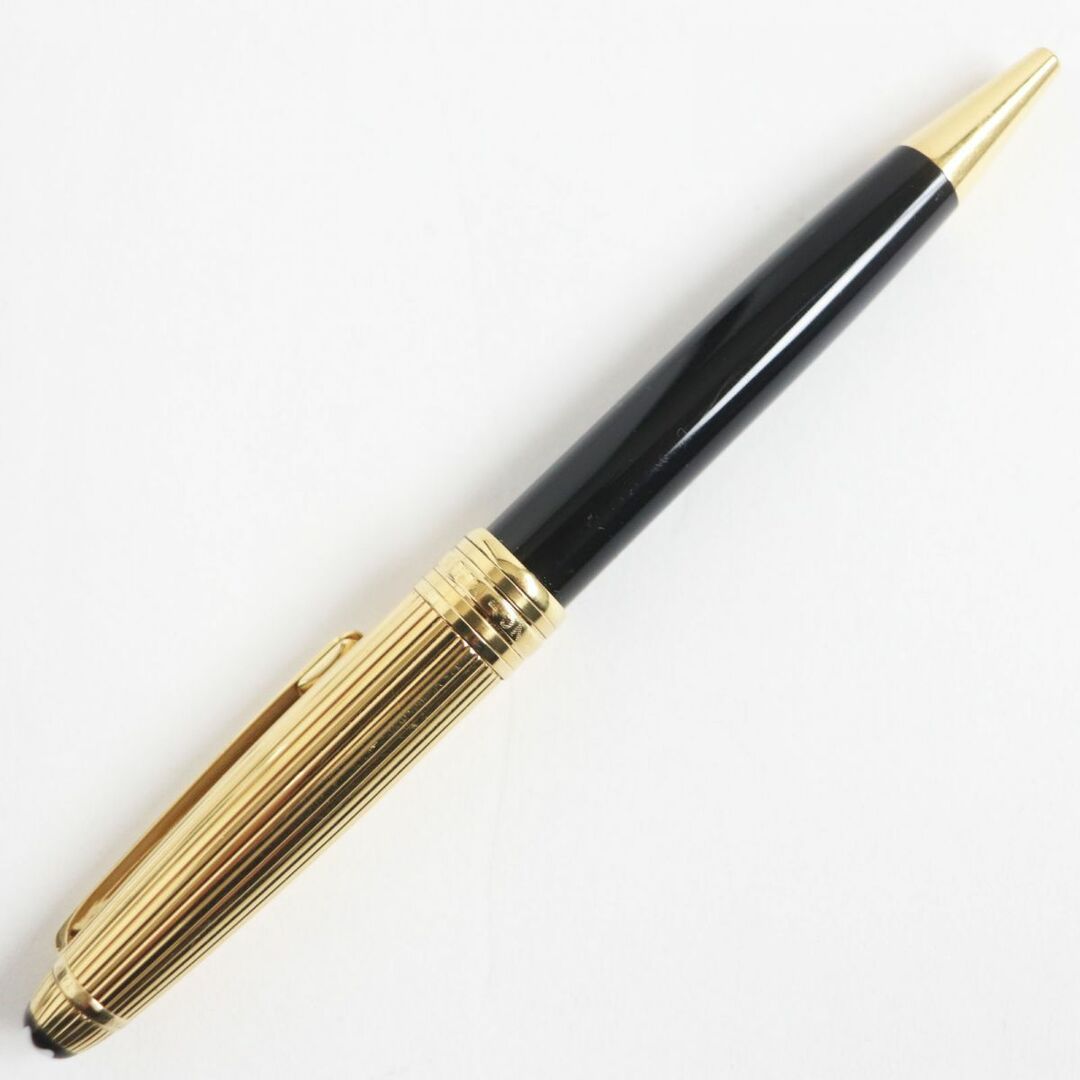 MONTBLANC(モンブラン)の良品●モンブラン マイスターシュテュック ソリテール ドゥエ ホワイトスター ツイスト式 ボールペン ゴールド×ブラック× 筆記確認済 インテリア/住まい/日用品の文房具(ペン/マーカー)の商品写真