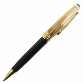 モンブラン(MONTBLANC)の良品●モンブラン マイスターシュテュック ソリテール ドゥエ ホワイトスター ツイスト式 ボールペン ゴールド×ブラック× 筆記確認済(ペン/マーカー)