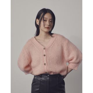 ランデブー(RANDEBOO)のRANDEBOO Puff mohair cardigan(カーディガン)