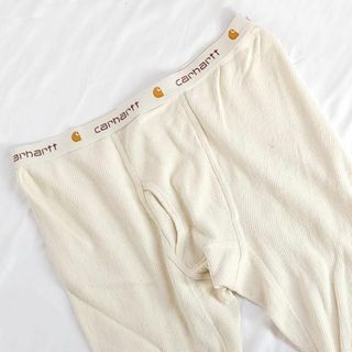 カーハート(carhartt)のL TALLサイズ/USA製 カーハート コットン サーマルパンツ 生成り(レギンス/スパッツ)