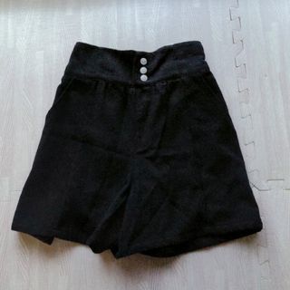 ハイウエスト ショートパンツ 【未使用品】160  黒(パンツ/スパッツ)