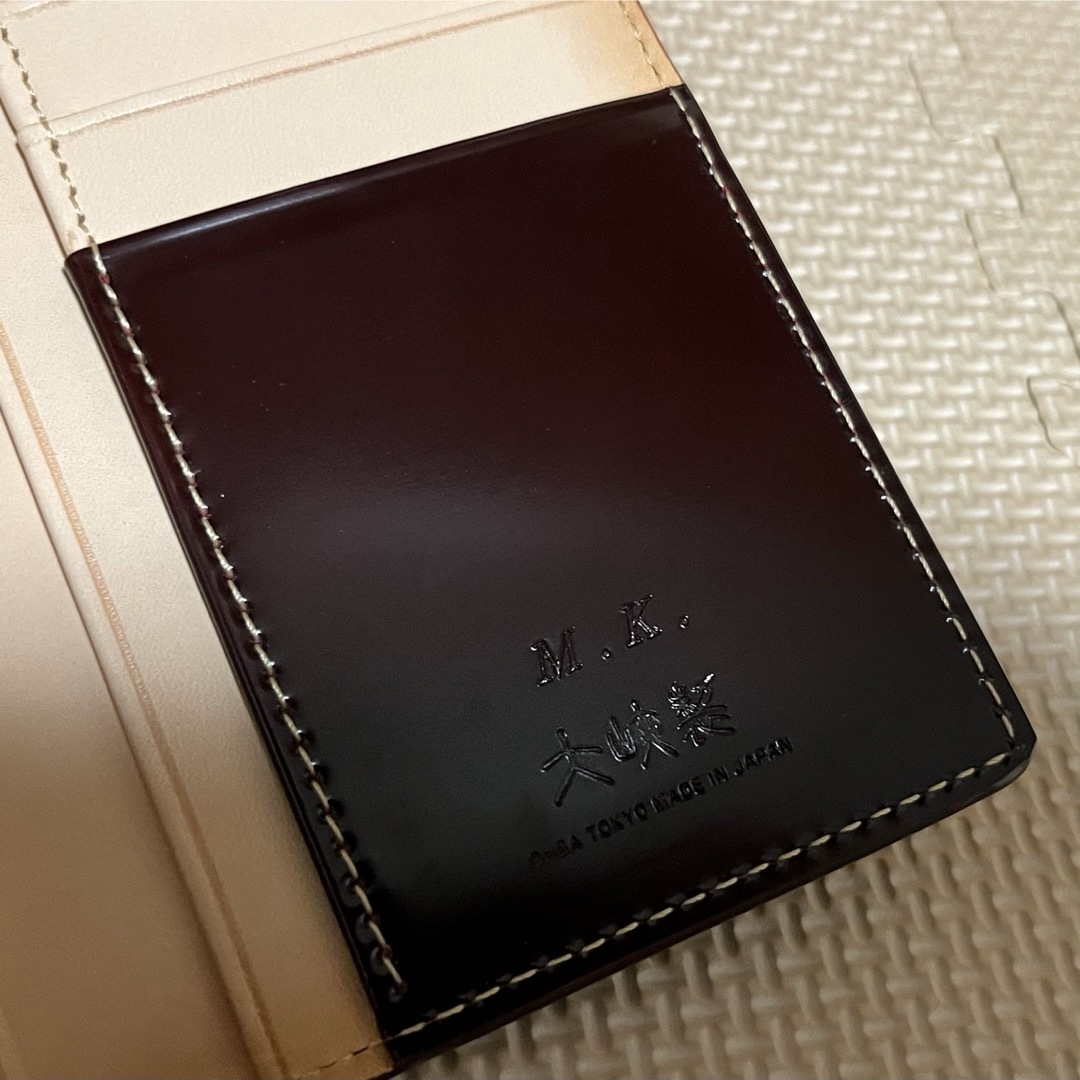 大峡製鞄(オオバセイホウ)の【未使用】コードバン　長財布　大峡製　焦茶色 メンズのファッション小物(長財布)の商品写真