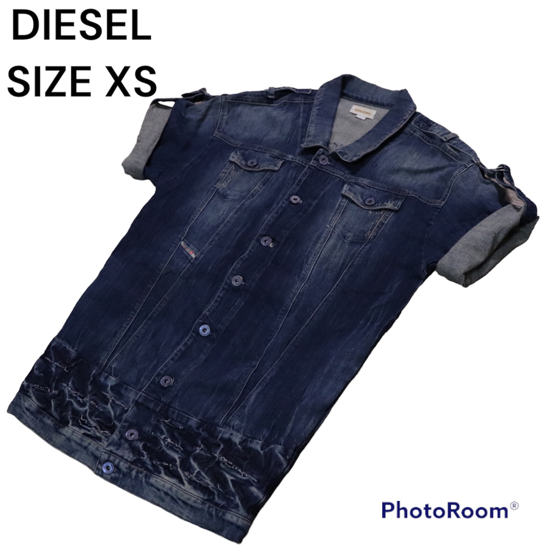 DIESEL(ディーゼル)の【美品】DIESEL COLLYBI 0068G デニム ミニワンピース XS レディースのワンピース(ミニワンピース)の商品写真