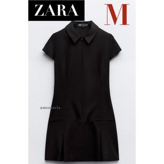 ザラ(ZARA)の【4/12まで限定出品＊新品】ZARA ボックスプリーツショートワンピース(ミニワンピース)