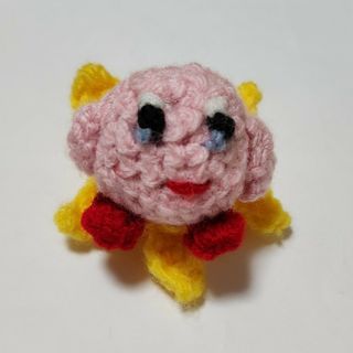 あみぐるみ。『ピンクの丸い子』ハンドメイド。No.5。(あみぐるみ)