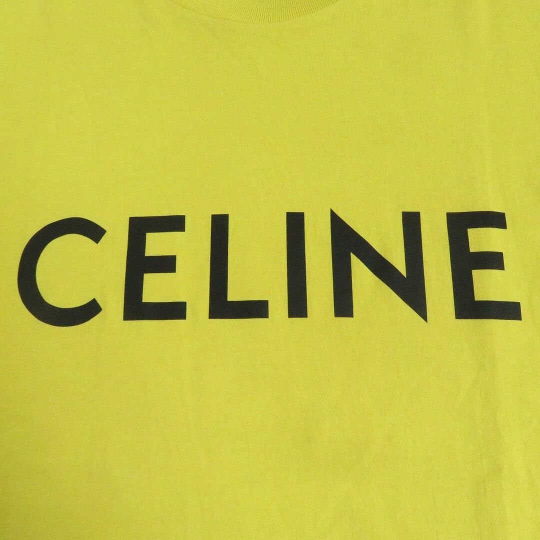 celine(セリーヌ)の美品□21SS CELINE/セリーヌ 2X681501F ロゴプリント コットン クルーネック ルーズフィット 半袖Tシャツ/カットソー イエロー XS 伊製 正規 メンズのトップス(Tシャツ/カットソー(半袖/袖なし))の商品写真