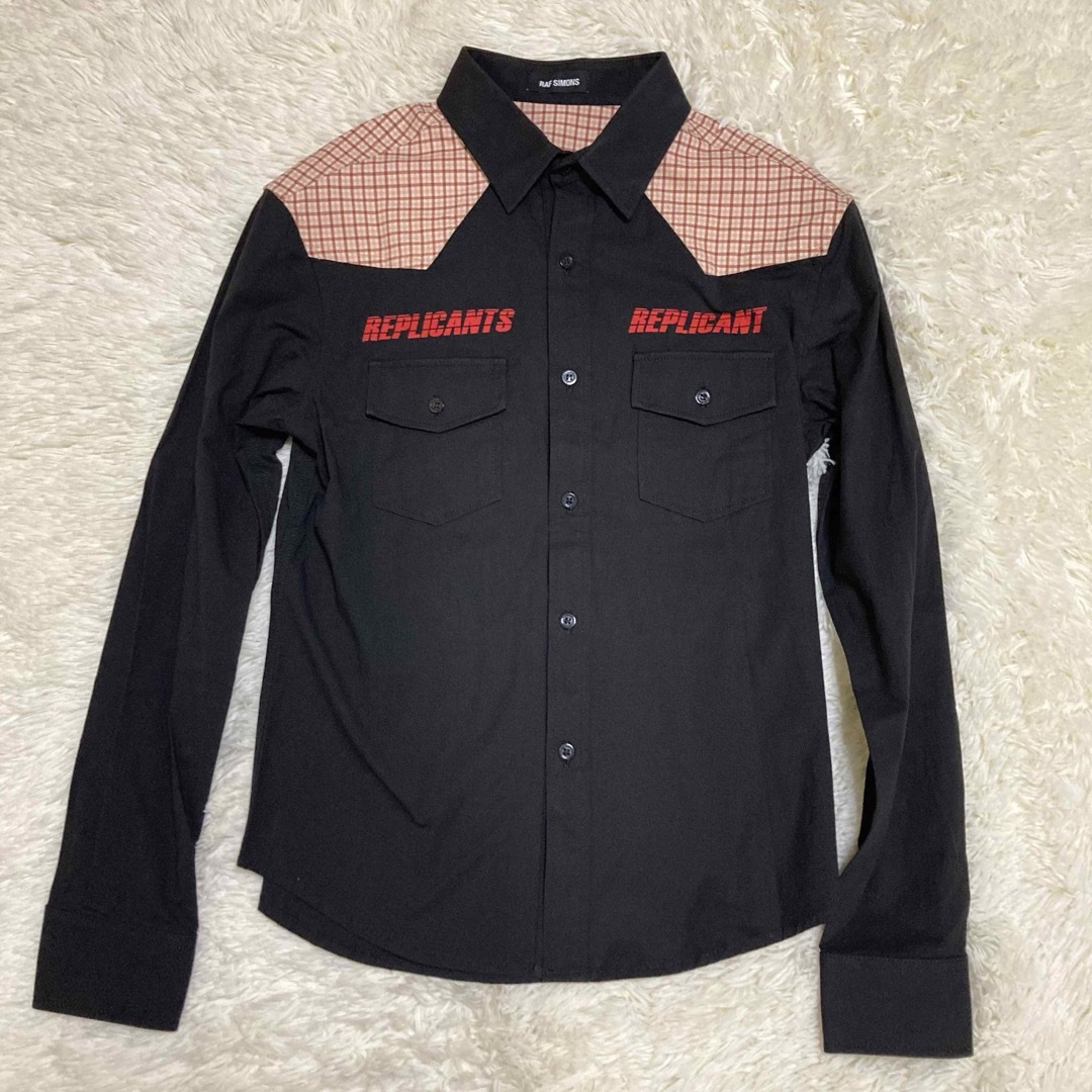 RAF SIMONS - 美品 ラフシモンズ REGULAR SHIRT WITH POCKETS 46