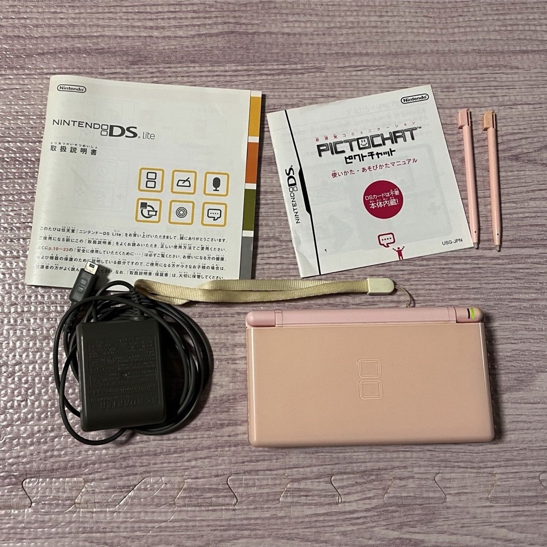 ニンテンドーDS(ニンテンドーDS)の【動作確認済】 ニンテンド-DS LITE ノーブルピンク エンタメ/ホビーのゲームソフト/ゲーム機本体(携帯用ゲーム機本体)の商品写真