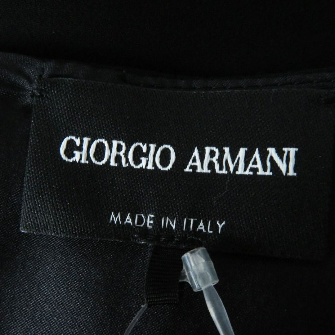 Giorgio Armani(ジョルジオアルマーニ)の未使用品◎正規品 イタリア製 ジョルジオアルマーニ 8WHVA00L T002M レディース ベルベット使い 長袖 ドレス／ワンピース 黒 40 タグ付き レディースのワンピース(ひざ丈ワンピース)の商品写真