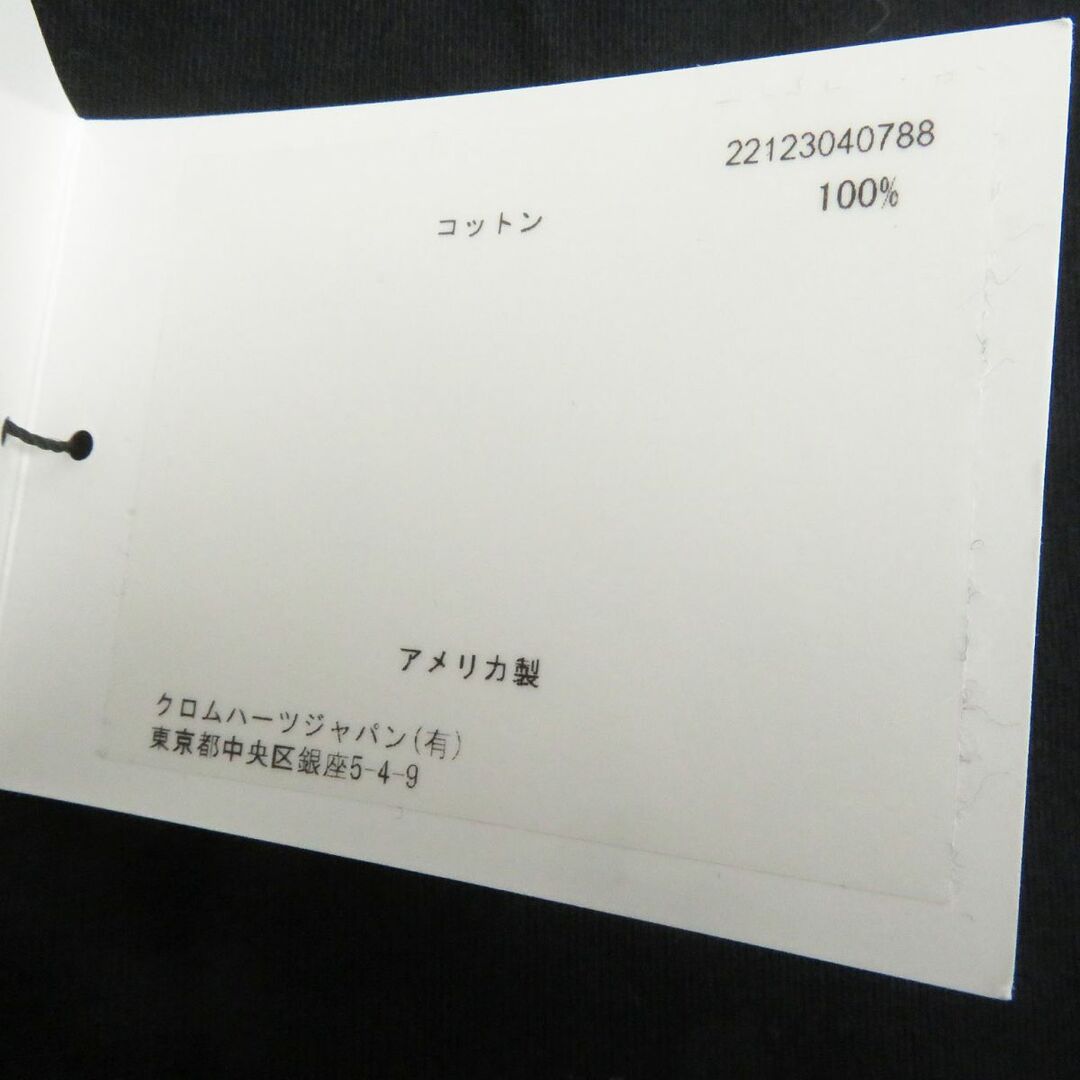 Chrome Hearts(クロムハーツ)の未使用品□CHROME HEARTS/クロムハーツ スクロールラベル プリント コットン100％ 半袖 ポケットTシャツ/カットソー 黒 S USA製 正規品 メンズのトップス(Tシャツ/カットソー(半袖/袖なし))の商品写真