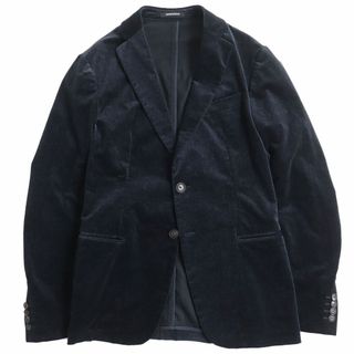 エンポリオアルマーニ(Emporio Armani)の未使用品△国内正規品 黒タグ エンポリオアルマーニ 2018年 ロゴボタン付き シングル コーデュロイ ジャケット ダークネイビー 46 メンズ(その他)