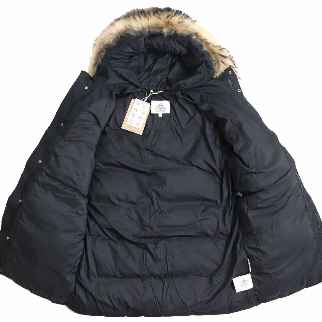 Pyrenex(ピレネックス)の未使用品△PYRENEX ピレネックス WINSTON FUR ラクーンファー フーデッド WZIP ダウンコート/ダウンジャケット ブラック XL メンズ 冬物◎ メンズのジャケット/アウター(ダウンジャケット)の商品写真