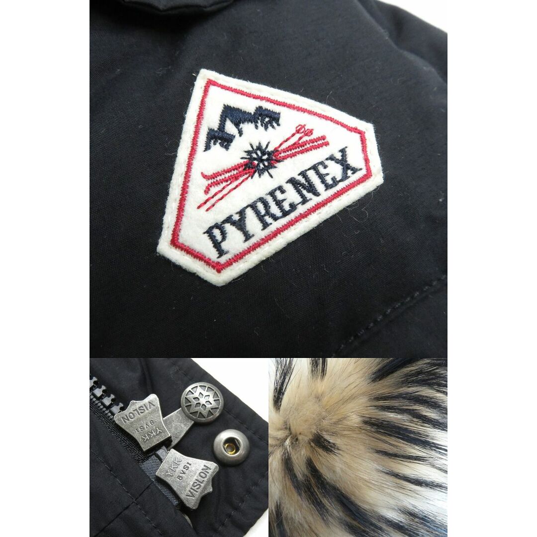 Pyrenex(ピレネックス)の未使用品△PYRENEX ピレネックス WINSTON FUR ラクーンファー フーデッド WZIP ダウンコート/ダウンジャケット ブラック XL メンズ 冬物◎ メンズのジャケット/アウター(ダウンジャケット)の商品写真