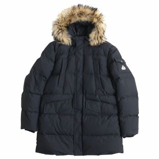 ピレネックス(Pyrenex)の未使用品△PYRENEX ピレネックス WINSTON FUR ラクーンファー フーデッド WZIP ダウンコート/ダウンジャケット ブラック XL メンズ 冬物◎(ダウンジャケット)