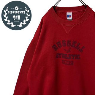 ラッセルアスレティック(Russell Athletic)の【RUSSELL ATHLETIC】90s ラッセル スウェット 3段ロゴ 前V(スウェット)