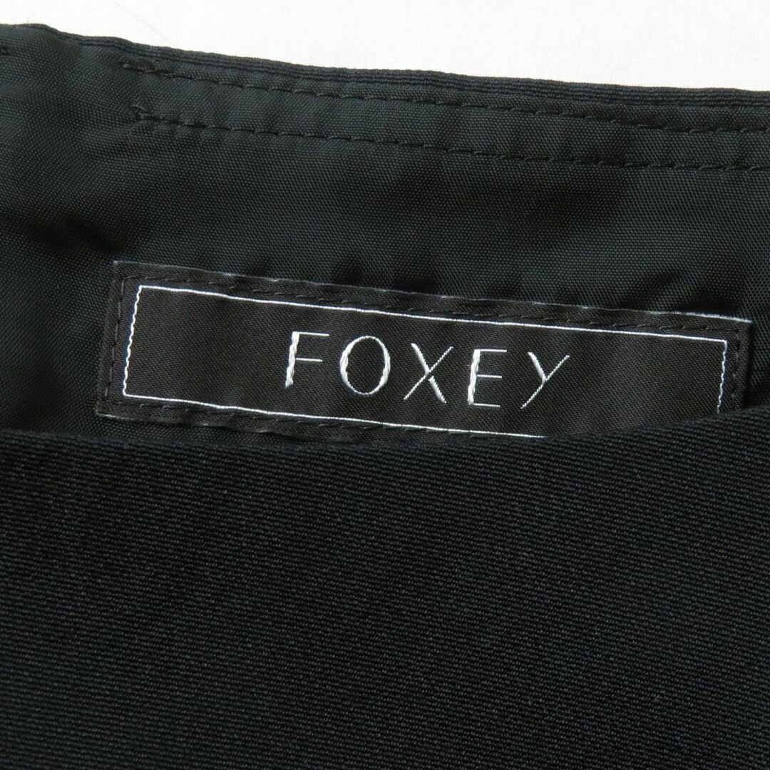 FOXEY(フォクシー)の極美品★正規品 FOXEY フォクシー 36275 リボン付き シルク混 ロング丈 ノースリーブワンピース レディース ブラック 黒 38 日本製 レディースのワンピース(ロングワンピース/マキシワンピース)の商品写真