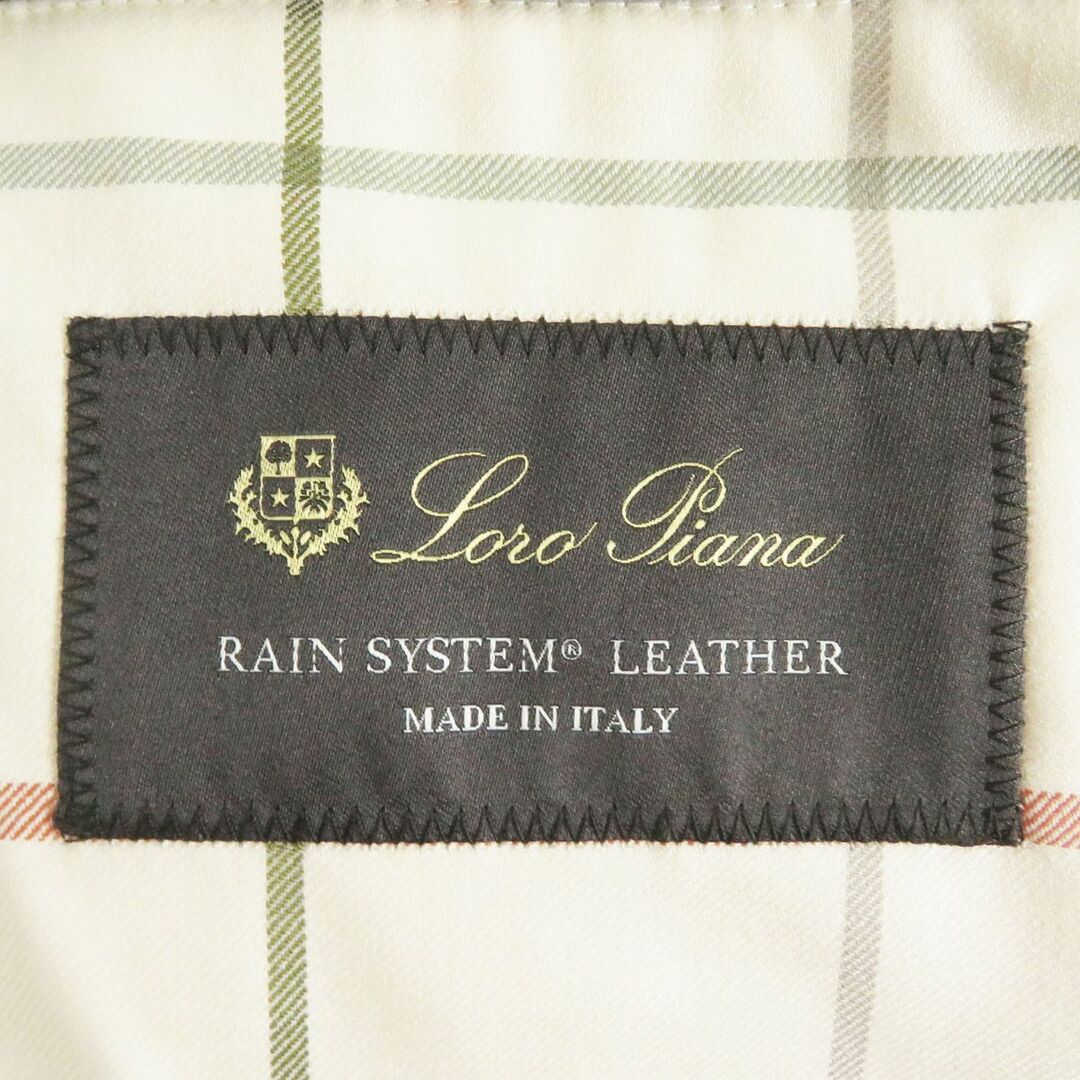 LORO PIANA(ロロピアーナ)の未使用品□Loro Piana/ロロピアーナ FAL2241 RAIN SYSTEM ディアスキン 中綿入り レザーステンカラーコート/カバーオール 緑 M 伊製 正規品 メンズのジャケット/アウター(ステンカラーコート)の商品写真