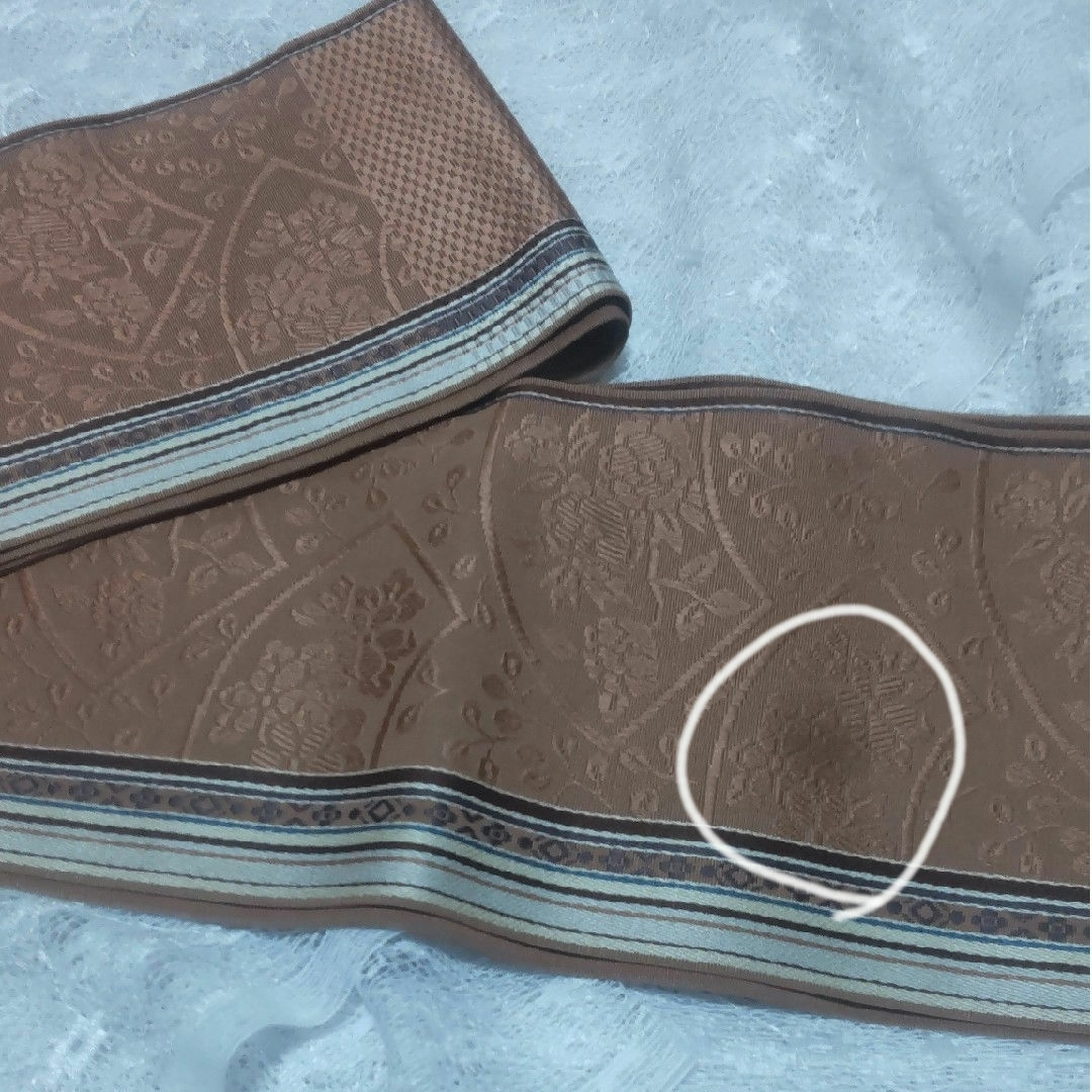 半幅帯　正絹　くすみピンク レディースの水着/浴衣(帯)の商品写真
