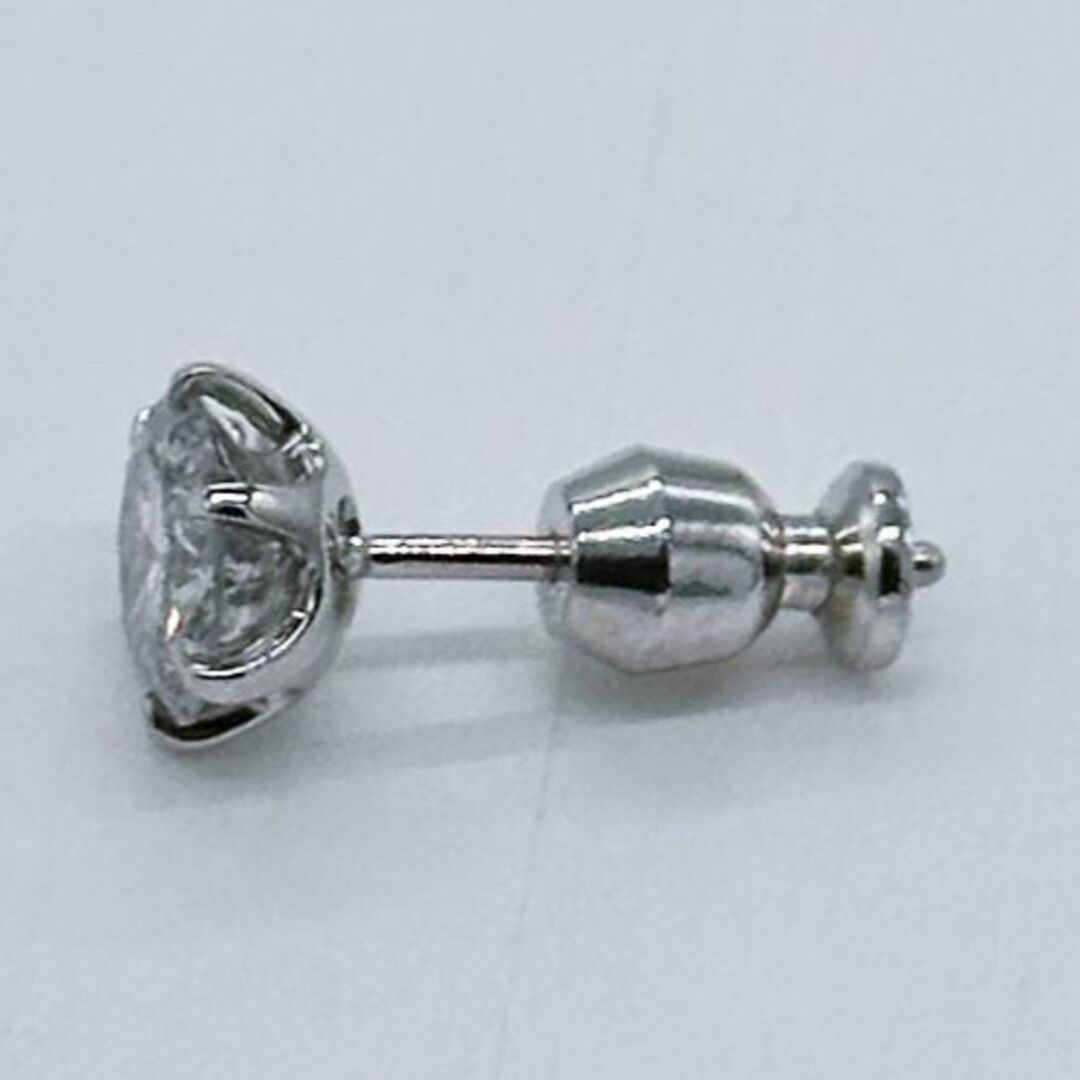 大粒 天然ダイヤモンド 0.9ct プラチナ Pt900 シングル 手作りピアス メンズのアクセサリー(ピアス(片耳用))の商品写真