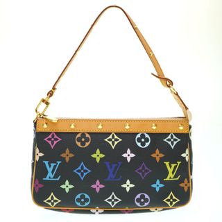 ルイヴィトン(LOUIS VUITTON)の美品 ルイヴィトン モノグラム マルチカラー アクセソワール アクセサリーポーチ M92648 ノワール 黒 LV 0069【中古】LOUIS VUITTON(ポーチ)