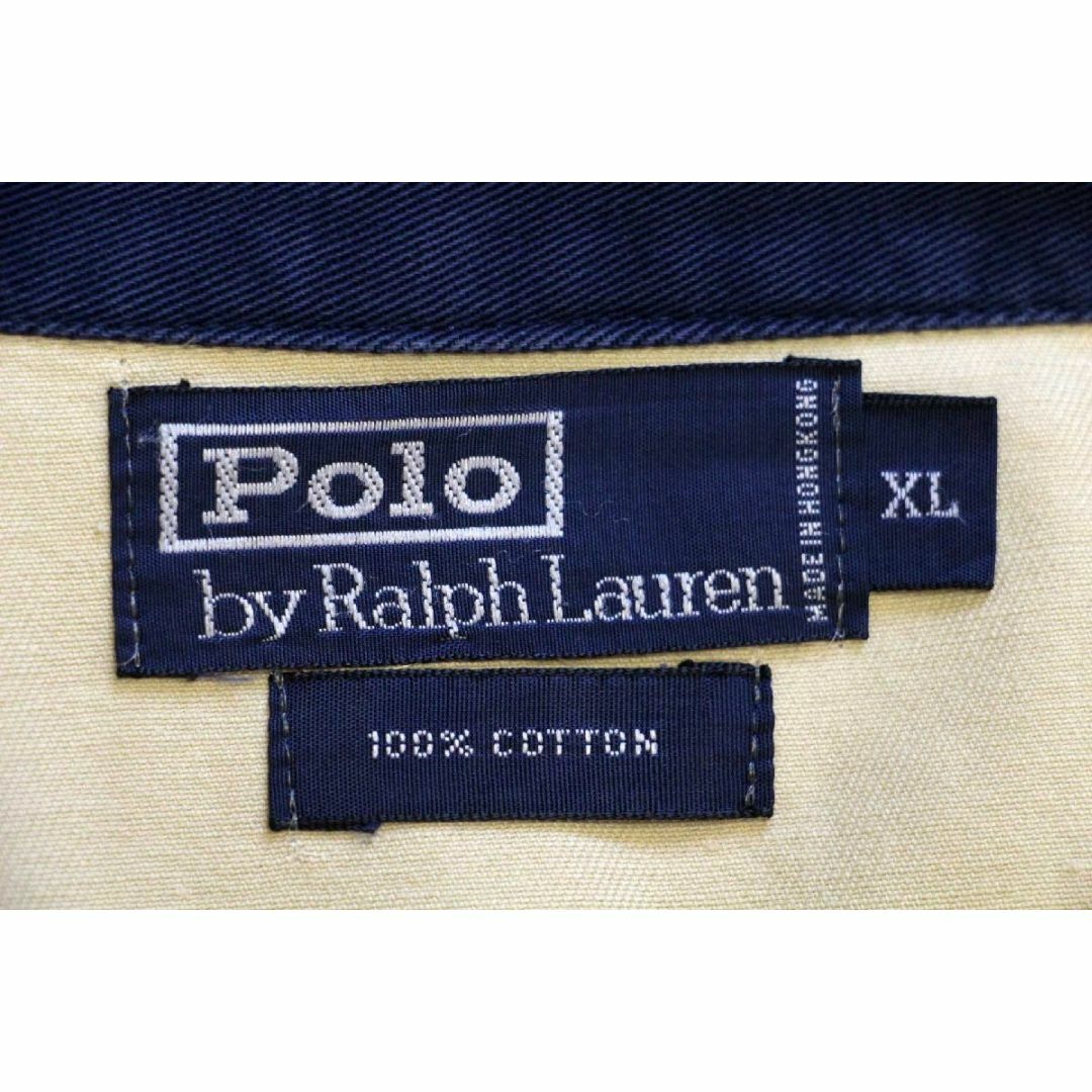 POLO RALPH LAUREN(ポロラルフローレン)の90s ポロ ラルフローレン ワンポイント チンスト付き コットンジャケット ライトカーキ XL★ビンテージ スイングトップ オーバーサイズ メンズのジャケット/アウター(その他)の商品写真