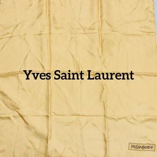 イヴサンローラン(Yves Saint Laurent)の★Yves Saint Laurent★ スカーフ 無地 シルク ベージュ(バンダナ/スカーフ)