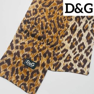 美品 ★DOLCE & GABBANA★ ロングスカーフ レオパード ブラウン