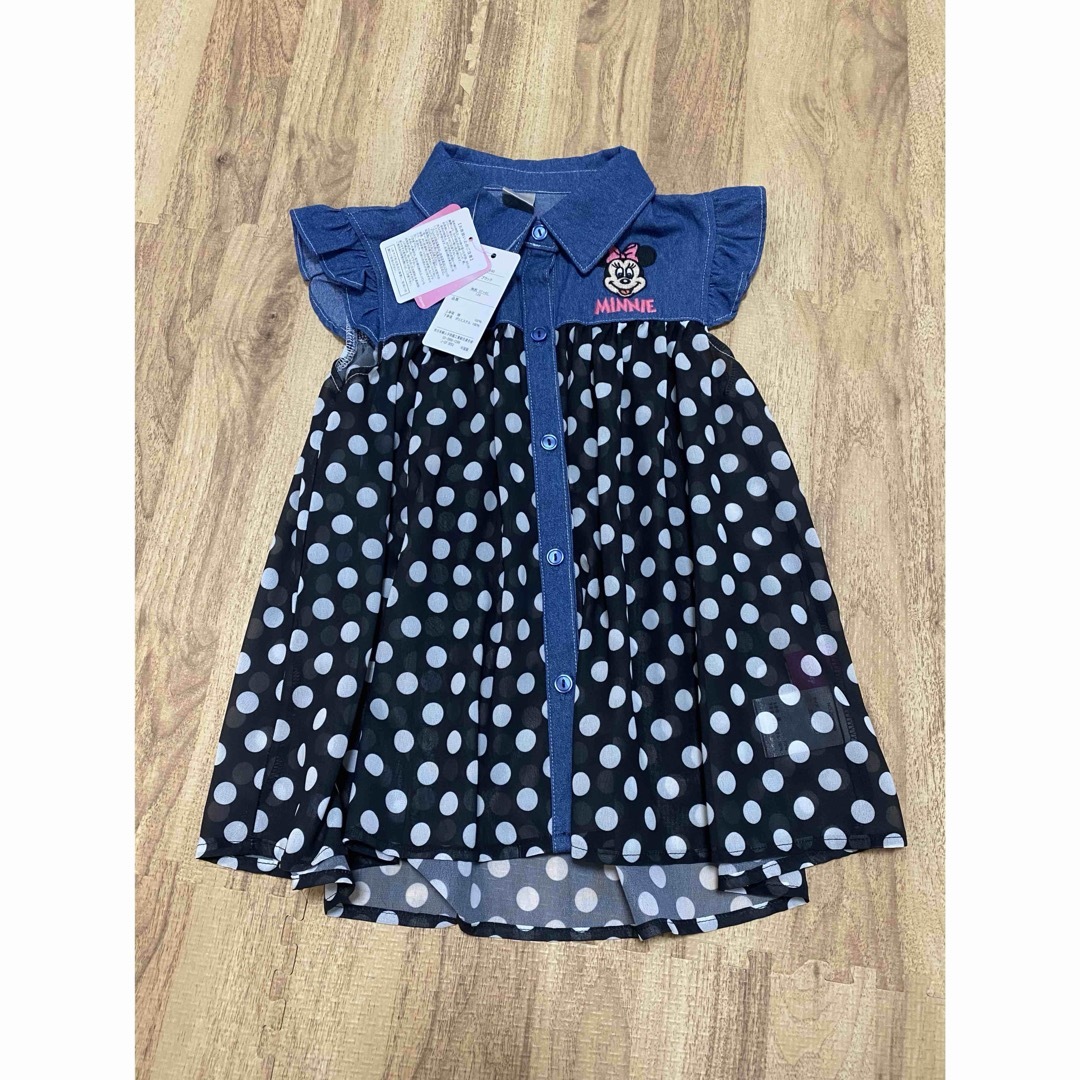 Disney(ディズニー)のバースデイ　チュニック ワンピース　ミニー　120 キッズ/ベビー/マタニティのキッズ服女の子用(90cm~)(ワンピース)の商品写真