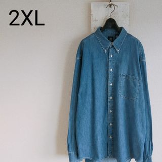 ギャップ(GAP)の90s オールドギャップ　GAP　デニムシャツ　インディゴ　2XL　GA02(シャツ)