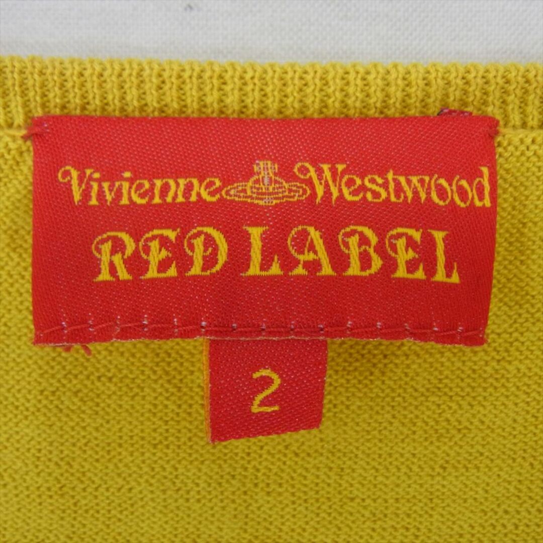 Vivienne Westwood(ヴィヴィアンウエストウッド)のVivienne Westwood ヴィヴィアンウエストウッド 7118M RED LABEL Uネック ニット イエロー系 2【中古】 レディースのトップス(ニット/セーター)の商品写真