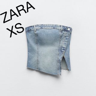 ZARA - デニムTRFコルセットトップス