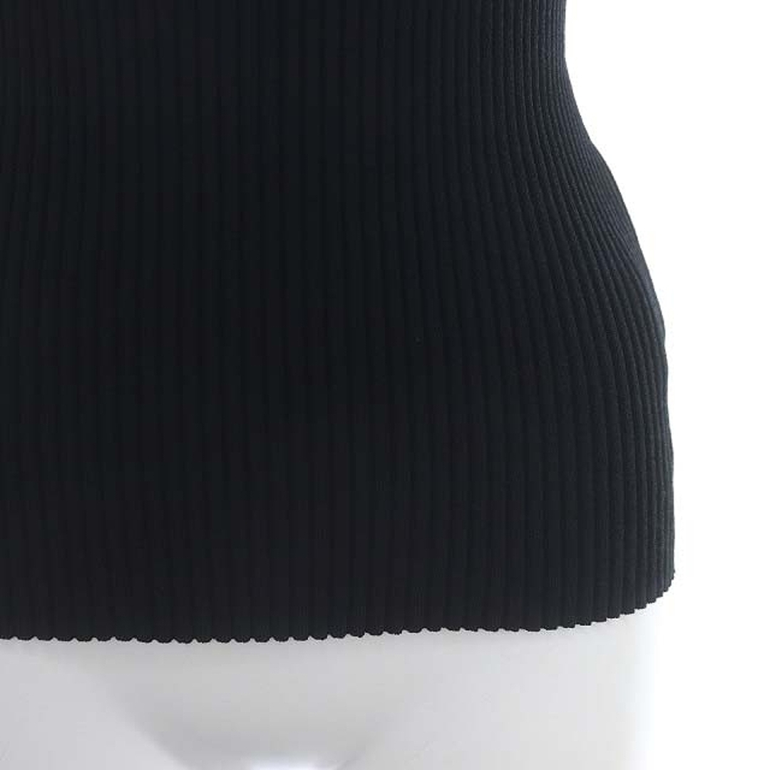 GRACE CONTINENTAL(グレースコンチネンタル)のグレースコンチネンタル リブニットノースリーブ カットソー 36 黒 ブラック レディースのトップス(カットソー(半袖/袖なし))の商品写真