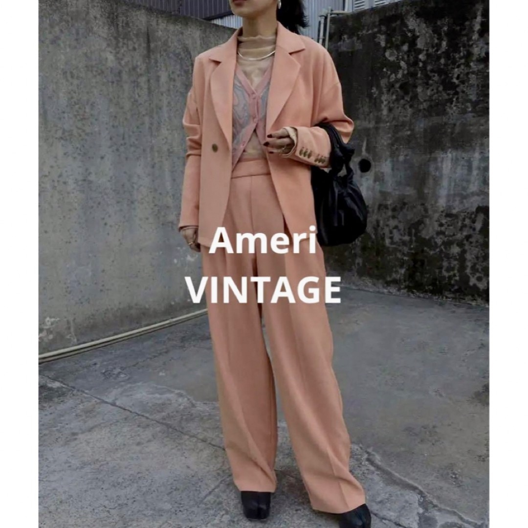 Ameri VINTAGE(アメリヴィンテージ)のAMERI TWO STEPS WAIST STRAIGHT PANTS レディースのパンツ(カジュアルパンツ)の商品写真