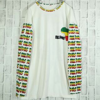 【希少◎入手困難】ロンT 両袖ロゴデザイン バックプリント エスニック アジアン(Tシャツ/カットソー(七分/長袖))