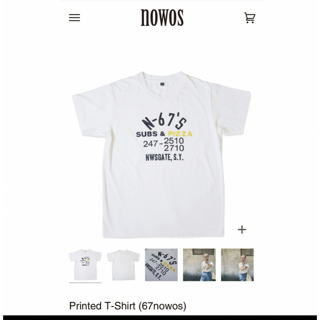 Fabiane Roux(ファビアンルー)の【美品】67nowos  Printed T-Shirt   nowos レディースのトップス(Tシャツ(半袖/袖なし))の商品写真