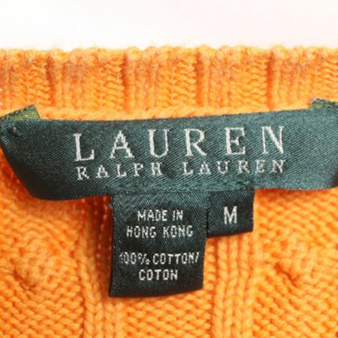 Ralph Lauren - 90s LAUREN ラルフローレン コットン ケーブル ニット