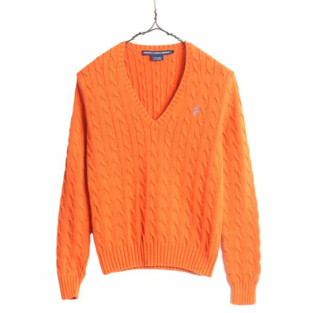Ralph Lauren - ラルフローレン Vネック コットン ケーブル Ralph Lauren - ラルフローレン Vネック コットン ケーブル