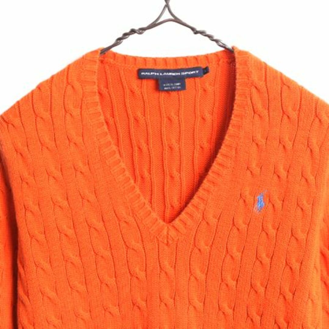 Ralph Lauren - ラルフローレン Vネック コットン ケーブル Ralph Lauren - ラルフローレン Vネック コットン ケーブル