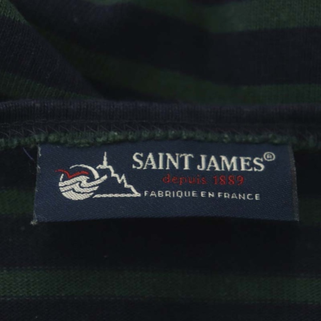 SAINT JAMES(セントジェームス)のセントジェームス バスクボーダーカットソー Tシャツ 長袖 36 紺 緑 レディースのトップス(カットソー(長袖/七分))の商品写真