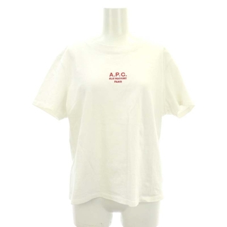 アーペーセー(A.P.C)のアーペーセー ロゴ刺繍 Tシャツ カットソー 半袖 コットン S 白 赤(Tシャツ(半袖/袖なし))