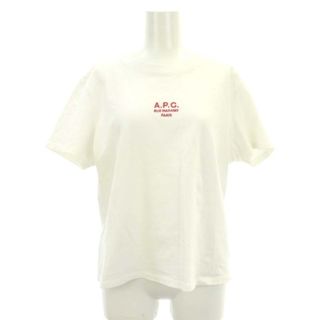 アーペーセー(A.P.C)のアーペーセー ロゴ刺繍 Tシャツ カットソー 半袖 コットン S 白 赤(Tシャツ(半袖/袖なし))