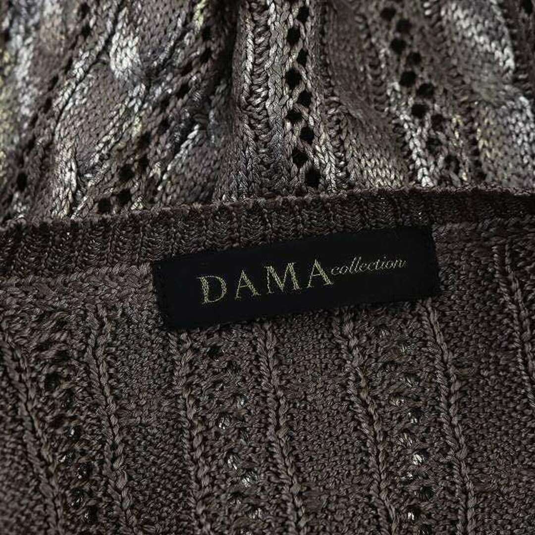 ダーマコレクション タッサーシルク ケーブル編み 透かしニット カットソー 長袖 レディースのトップス(ニット/セーター)の商品写真