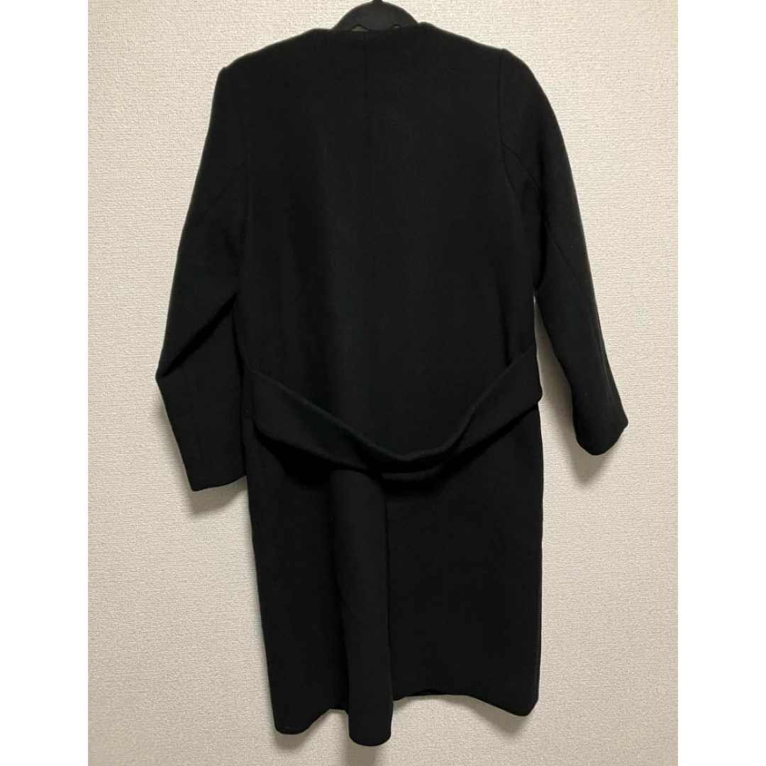 KBF(ケービーエフ)のノーカラー コート アウター ロングコート ブラック 黒　KBF レディースのジャケット/アウター(ロングコート)の商品写真