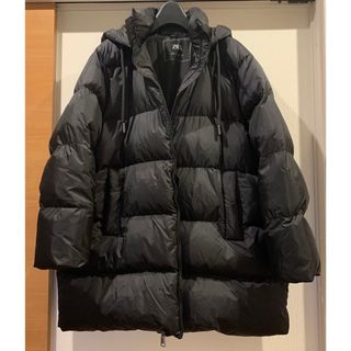 ザラ(ZARA)のZARA  ダウンジャケット ダウンコート ブラック(ダウンジャケット)