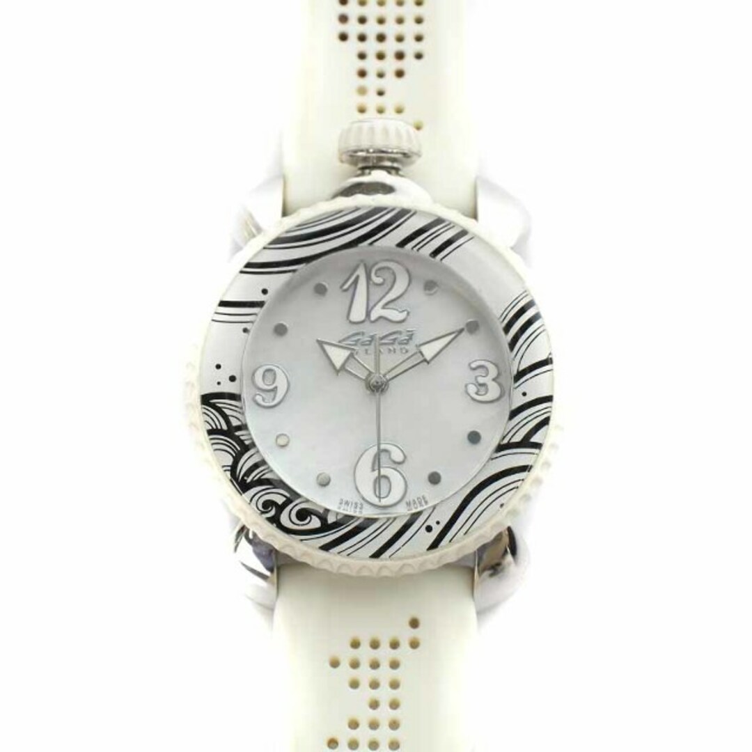 GaGa MILANO(ガガミラノ)のガガミラノ レディ スポーツ 腕時計 クォーツ アナログ 3針 ラバー 白 レディースのファッション小物(腕時計)の商品写真