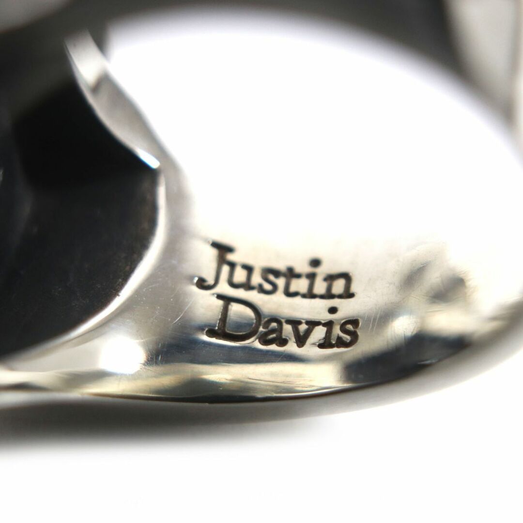 Justin Davis(ジャスティンデイビス)の極美品▼JUSTIN DAVIS ジャスティンデイビス ヘリテージ リング/指輪 925×オニキス×32Pダイヤモンド D0.32 19号相当 メンズ 重量20.6g メンズのアクセサリー(リング(指輪))の商品写真