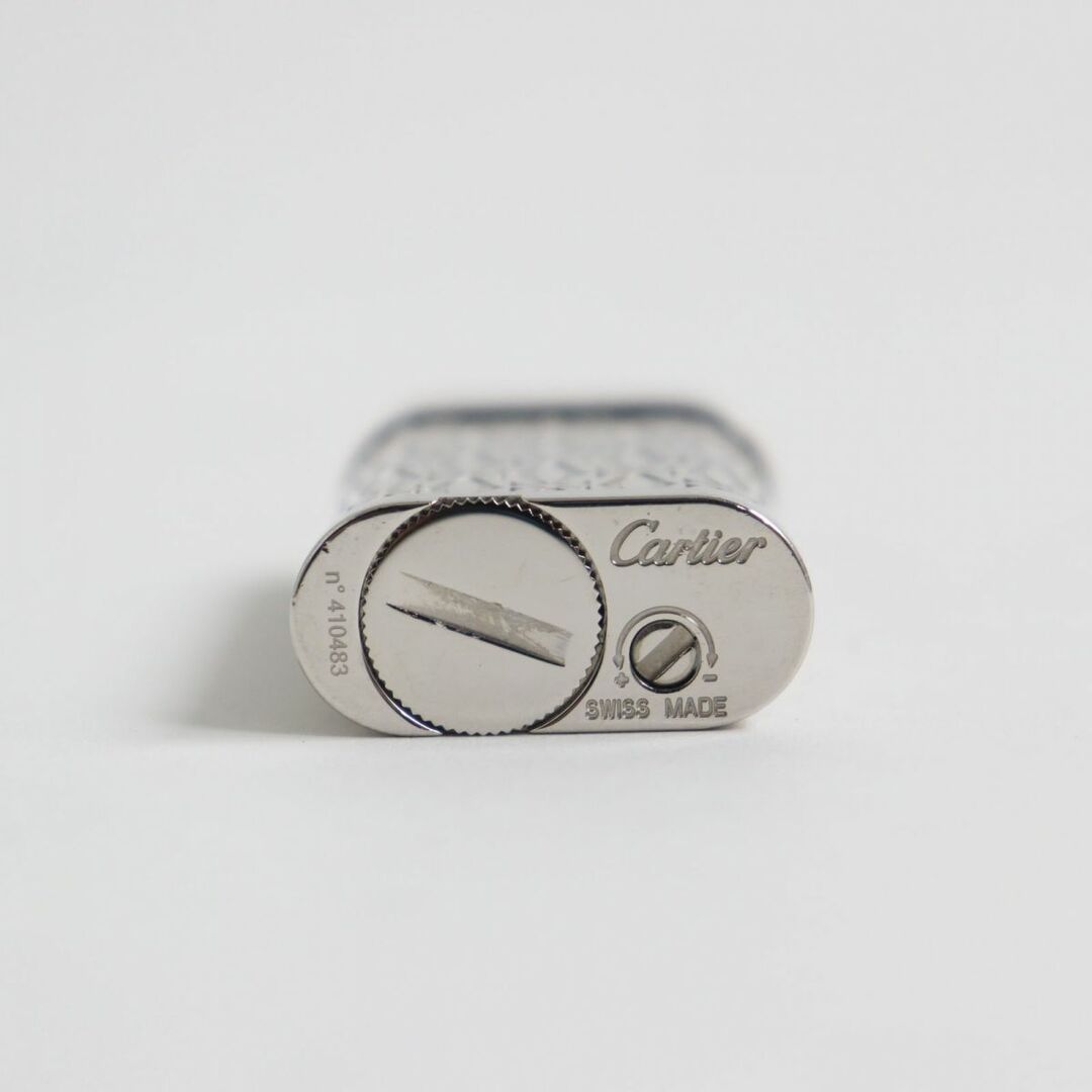 Cartier(カルティエ)の美品●Cartier カルティエ ゴドロン 2Cデコール ハッピーバースデー ローラー式 ガスライター シルバー スイス製 着火確認済 メンズ メンズのファッション小物(タバコグッズ)の商品写真