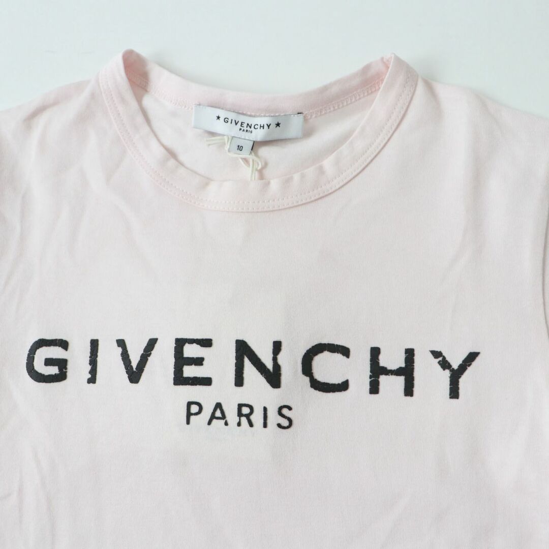 GIVENCHY(ジバンシィ)の未使用品◎GIVENCHY ジバンシィ キッズ コットン100％ ロゴ 半袖 Tシャツ／カットソー ベビーピンク 子供服 サイズ10 タグ付き レディースのトップス(Tシャツ(半袖/袖なし))の商品写真