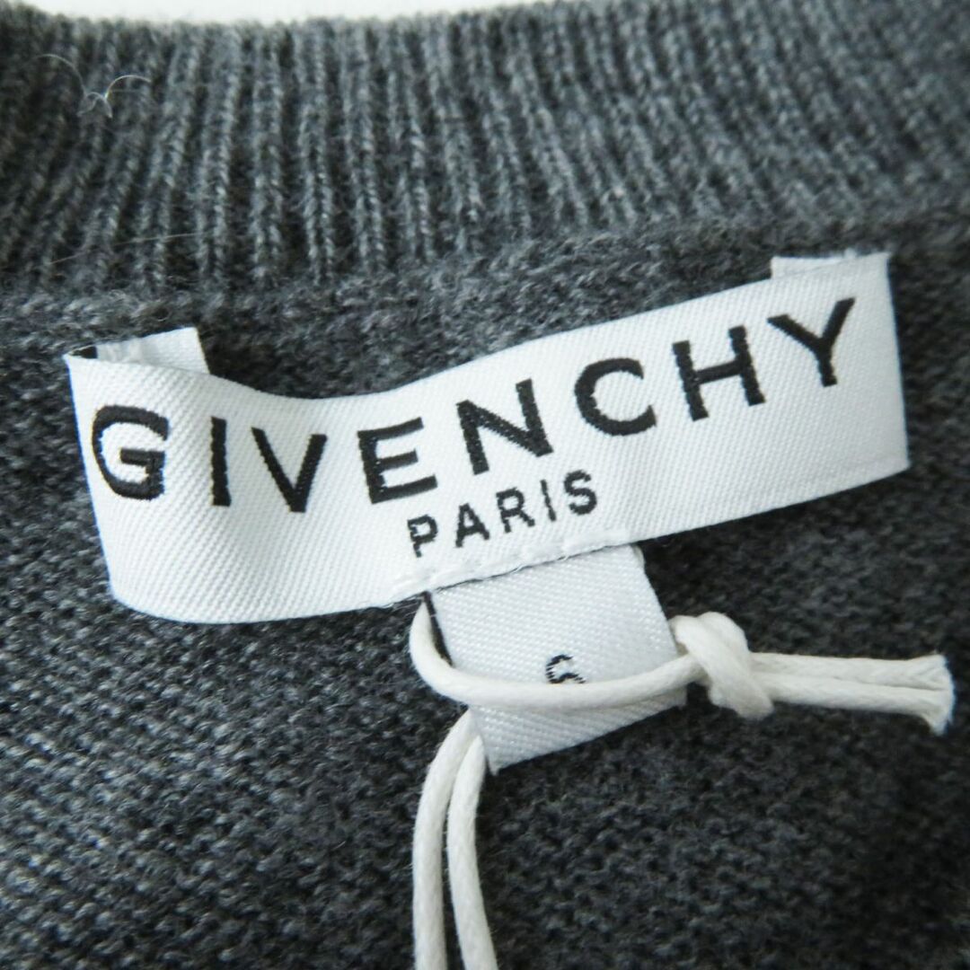 GIVENCHY(ジバンシィ)の未使用品◎GIVENCHY ジバンシィ キッズ カシミヤ混 ウール ロゴ 長袖ニットプルオーバー／セーター グレー×ブラック 子供服 6 タグ付き キッズ/ベビー/マタニティのキッズ服女の子用(90cm~)(ニット)の商品写真